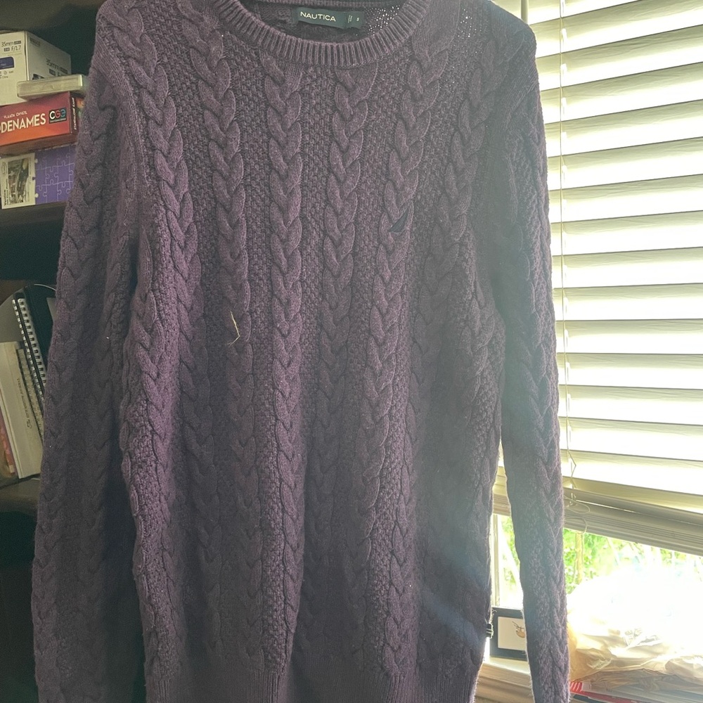 Nautica Deep Purple Knit Sweater